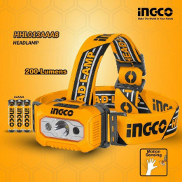 Налобный светодиодный фонарь 200Лм INGCO HHL013AAA8 INDUSTRIAL