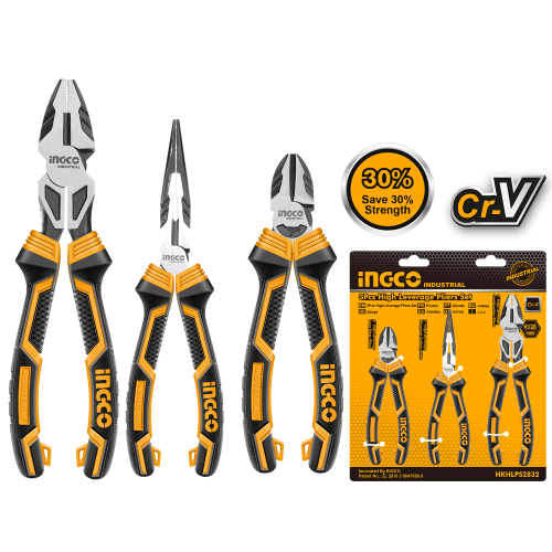 Набор шарнирно-губцевого инструмента усиленные 3 пред. INGCO HKHLPS2832 INDUSTRIAL