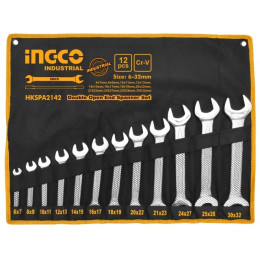 Набор рожковых ключей 6-32 мм. 12 шт. INGCO HKSPA2142 INDUSTRIAL