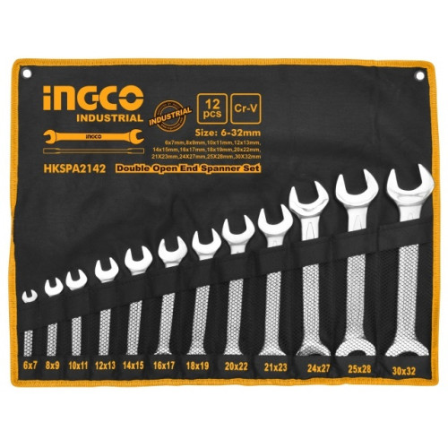 Набор рожковых ключей 6-32 мм. 12 шт. INGCO HKSPA2142 INDUSTRIAL