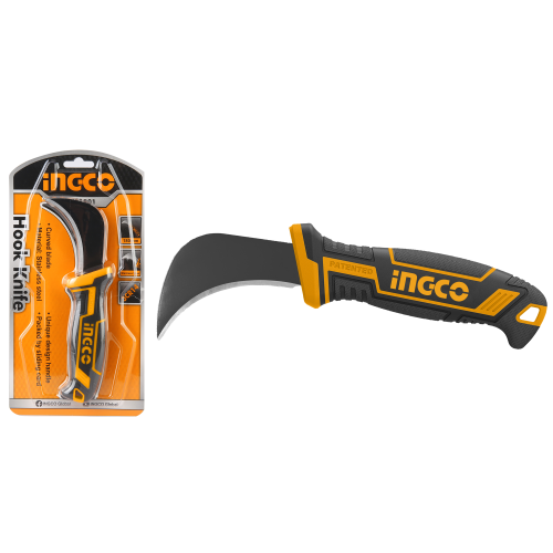 Нож монтажника изогнутый 180 мм. INGCO HPK81801