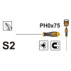 Отвертка крестовая PH0x75 мм INGCO HS68PH0075 INDUSTRIAL