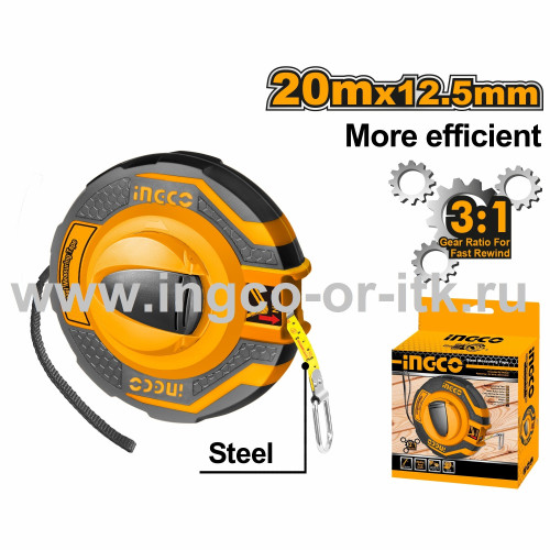 Мерная лента стальная 20х12,5 мм стальная лента INGCO HSMT8420