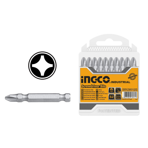 Набор бит PH2 10 шт INGCO SDB11PH223 INDUSTRIAL
