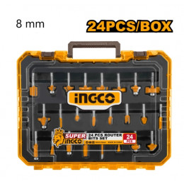 Набор фрез по дереву INGCO AKRT24082 INDUSTRIAL 24 шт. 8 мм