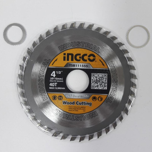 Диск пильный по дереву TCT 115х22 мм 40Т INGCO TSB111555 INDUSTRIAL