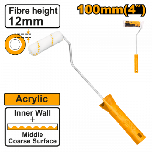 Валик малярный мини 100 мм INGCO HRHT281002