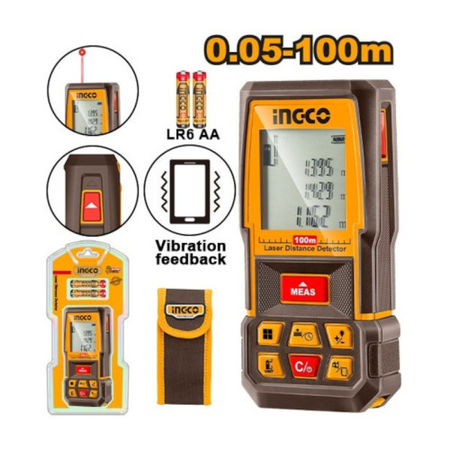 Лазерный дальномер 100 м INGCO HLDD1008 INDUSTRIAL