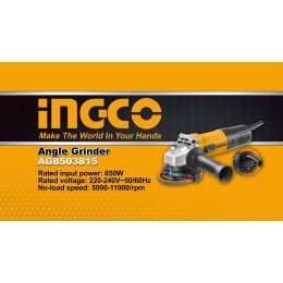 Угловая шлифовальная машина 125мм 850Вт рег.оборт. INGCO AG8503815 INDUSTRIAL