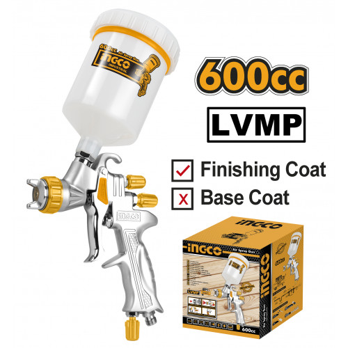 Краскопульт пневматический 600 мл. 1,3 мм INGCO ASG1065 INDUSTRIAL