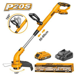 Аккумуляторный триммер 20В 1хАКБ 2Ач, и ЗУ INGCO CGTLI20301