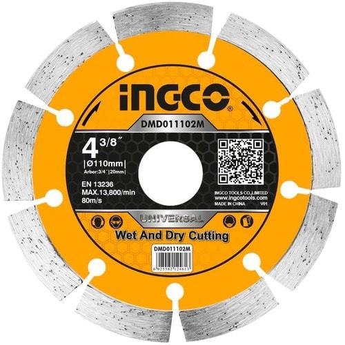 Диск алмазный сегментный 110х7.5х2х20 мм INGCO DMD011102