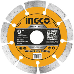 Диск алмазный сегментный 230х7.5х3х22 мм INGCO DMD012302M