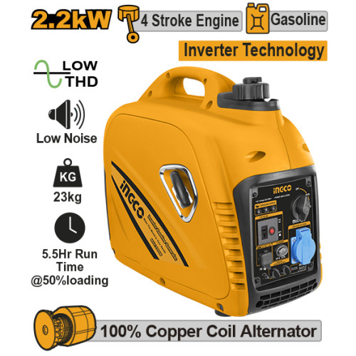 Бензиновый инверторный генератор 220В 2,2 кВт INGCO GEI30001