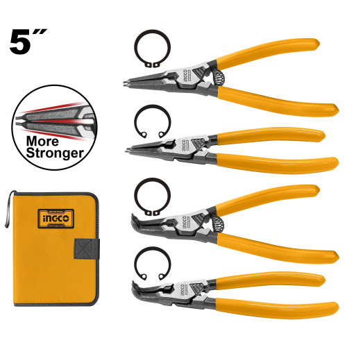 Набор съемников стопорных колец 125мм, 4 пред. INGCO HCCPS26125 INDUSTRIAL