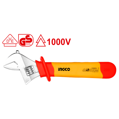 Разводной ключ изолированный 200 мм. 1000В INGCO HIADW081 INDUSTRIAL