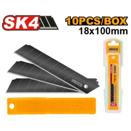 Лезвия для ножа 18х100мм, SK4, 10шт SUPER INGCO HKNCB181 INDUSTRIAL