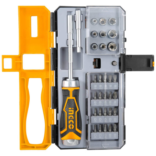 Отвёрткa реверсивная 33 шт INGCO HKSDB0338 INDUSTRIAL