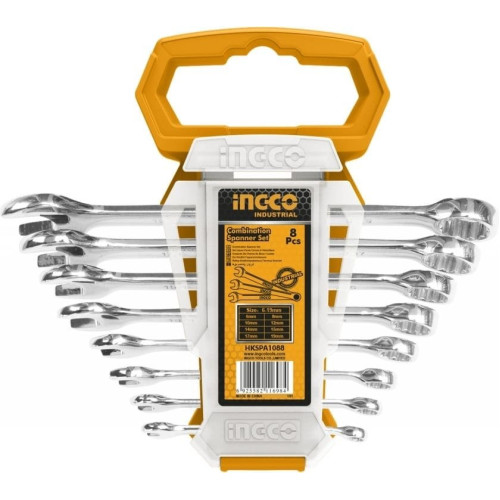 Набор комбинированных ключей 6-19 мм 8 пред. INGCO HKSPA1088-I INDUSTRIAL