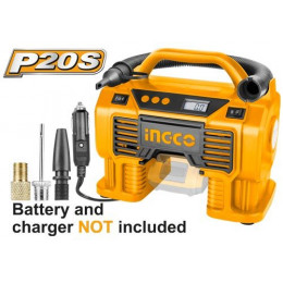 Автомобильный аккумуляторный компрессор 20В/12В INGCO CACLI2002