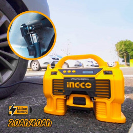Автомобильный аккумуляторный компрессор 20В 1хАКБ 2Ач и ЗУ INGCO CACLI20021