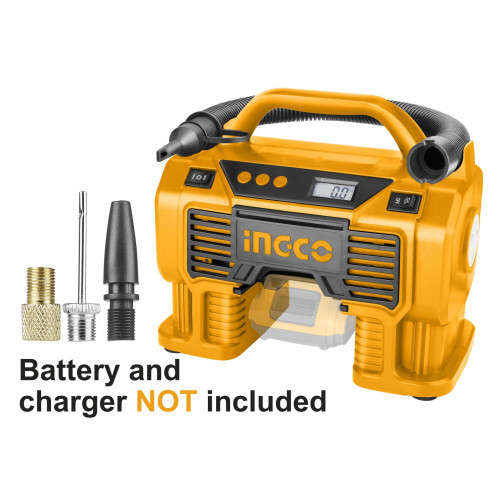 Автомобильный аккумуляторный компрессор 20В/12В INGCO CACLI2002