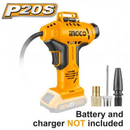 Автомобильный аккумуляторный компрессор 20В Li-Ion INGCO CACLI2018