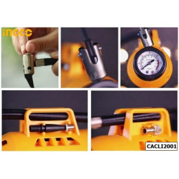 Автомобильный аккумуляторный компрессор 20В Li-Ion INGCO CACLI2018