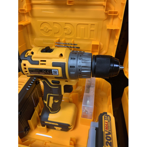 Аккумуляторный ударный шуруповерт  20B BL 50Hm 18+1+1 кейс SUPER INGCO CIDLI20508 INDUSTRIAL