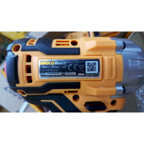 Гайковерт-импакт 20В 1/2х1/4 INGCO CIWLI20208