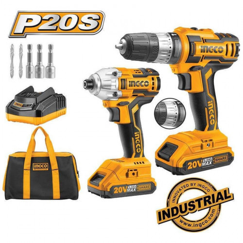 Набор шуруповерт и ударный винтоверт INGCO CKLI2006 INDUSTRIAL
