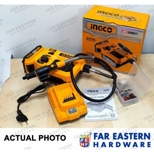 Аккумуляторный гравер 20В 1хАКБ 2Ач и ЗУ INGCO CMGLI20011