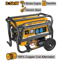 Бензиновый генератор 220В 3,5 кВт INGCO GE35006ES INDUSTRIAL