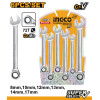 Набор комб. ключей с трещоткой 8-17 мм. 6 пред. INGCO HKSPAR1062 INDUSTRIAL
