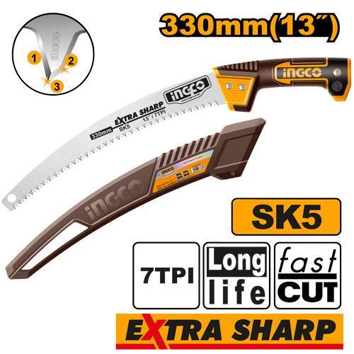 Садовая пила изогнутая 330 мм, SK5, 7TPI SUPER INGCO HPS3306 INDUSTRIAL