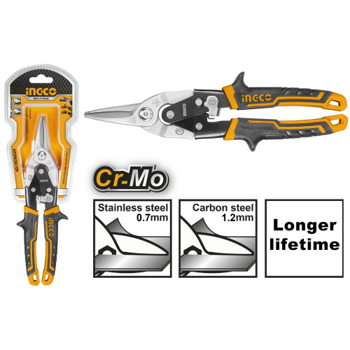 Ножницы по металлу - прямые 250 мм INGCO HTSN2610S INDUSTRIAL