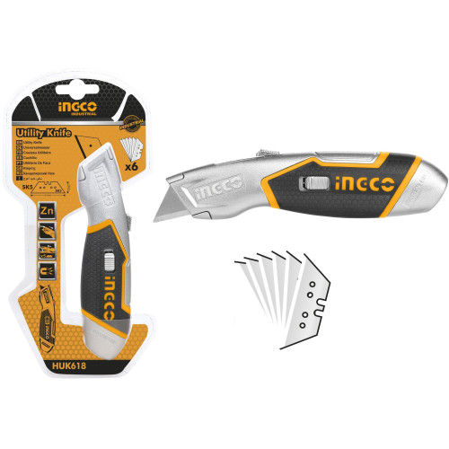 Нож универсальный SK5 INGCO HUK618 INDUSTRIAL