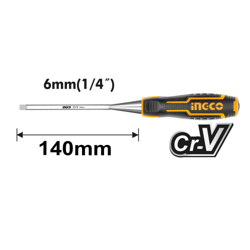 Стамеска 6x140 мм INGCO HWC0806 INDUSTRIAL