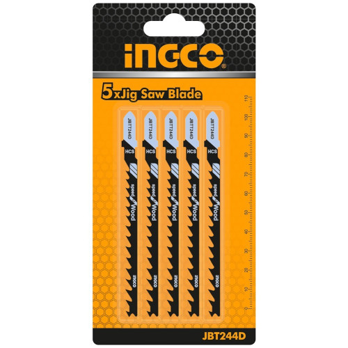 Набор пильных полотен по дереву 5шт. 74мм-HCS-6TPI INGCO JBT244D
