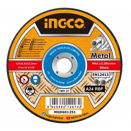 Круг зачистной по металлу 27 125х6.0х22 A 24 RBF INGCO MGD601251