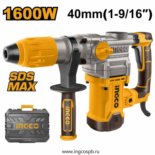 Перфоратор 1600Вт SDS-Max 10Дж кейс SUPER INGCO RH1600388 INDUSTRIAL