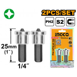 Биты с ограничителем глубины 2х25мм INGCO SDB91PH213 INDUSTRIAL
