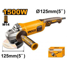 Угловая шлифовальная машина 1500 Вт 125 мм INGCO AG150028 INDUSTRIAL