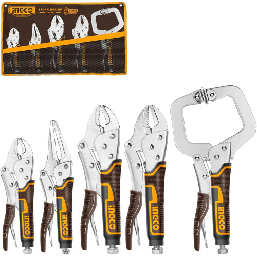 Набор зажимных клещей 5 шт INGCO COS23091