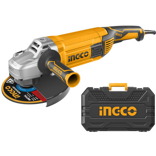 Угловая шлифовальная машина 230мм 2400Вт в кейсе INGCO AG24008-1 INDUSTRIAL