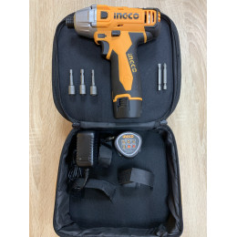 Импульсный ударный аккумуляторный шуруповерт 12В 100Нм INGCO CIDLI228121