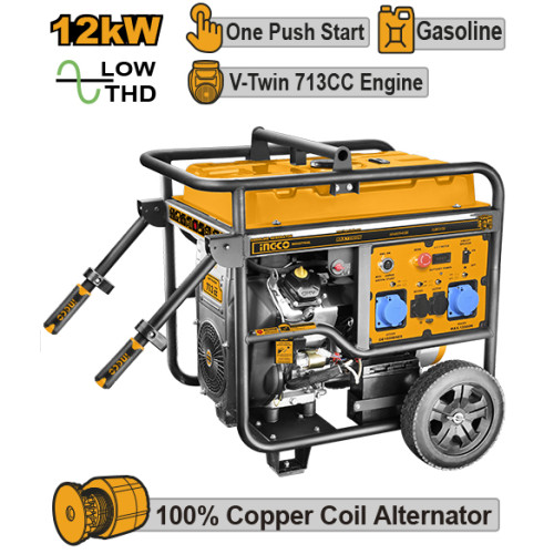 Бензиновый генератор 220В 12 кВт INGCO GE150006ES INDUSTRIAL