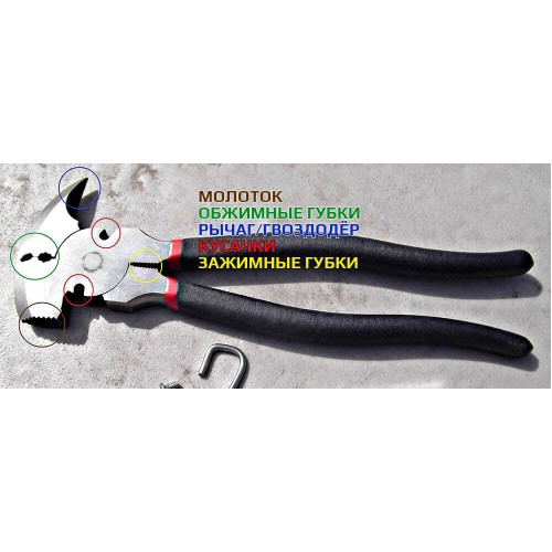 Плоскогубцы многофункциональные 250мм INGCO INDUSTRIAL HFP2508