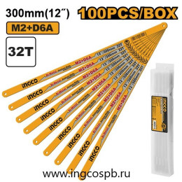 Полотно ножовочное по металлу 300мм 32Т Bi-Metall INGCO HSBB22328 INDUSTRIAL