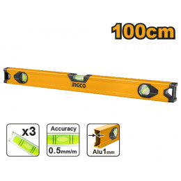 Строительный алюминиевый уровень 100 см INGCO HSL18100